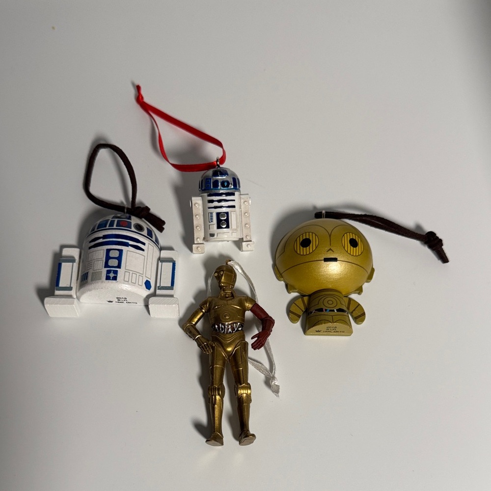 Star Wars Droid Ornament Set - Gold, White,‎ Blue